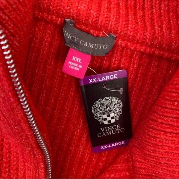 Vince Camuto Crossfire Half Zip Ribbed Knit Oversized Pullover Sweater NWT - Picture 7 of 10